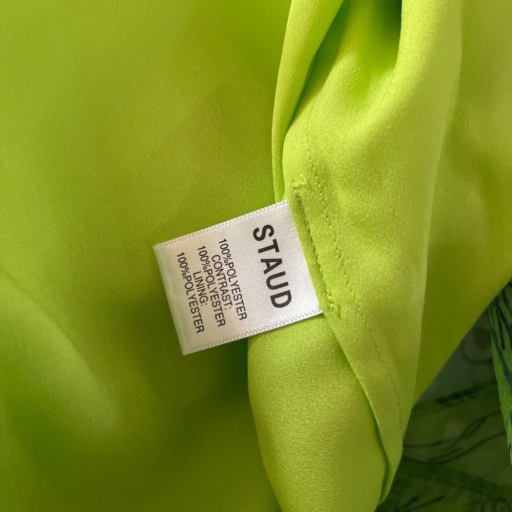 Rare STAUD Neem Printed Georgette Organza Sequined Hem Maxi Dress Unique - Picture 5 of 12